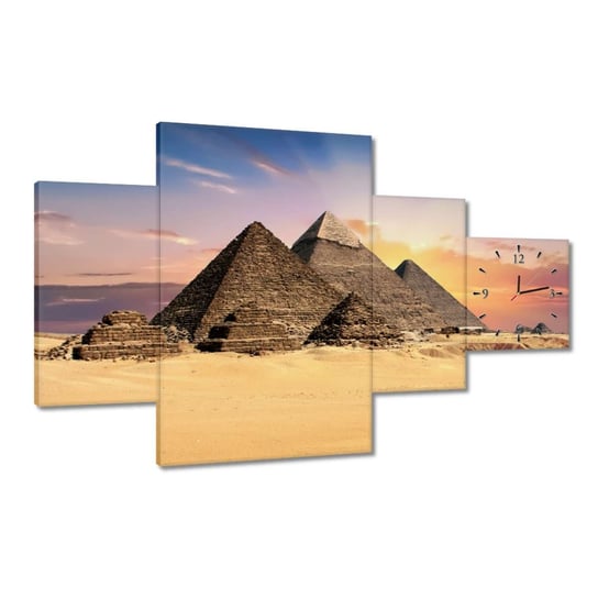 Zegar 130x80cm Piramidy Egipt Krajobraz ZeSmakiem