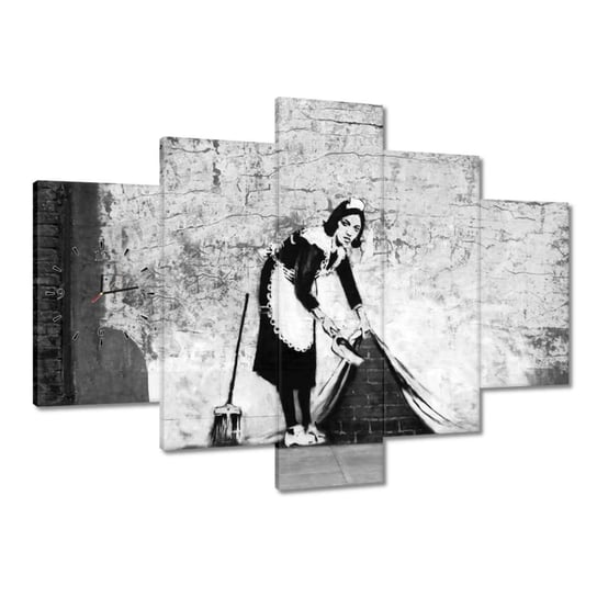 Zegar 150x105cm Banksy Pokojówka ZeSmakiem
