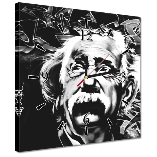 Zegar 30x30cm Albert Einstein Graffiti ZeSmakiem
