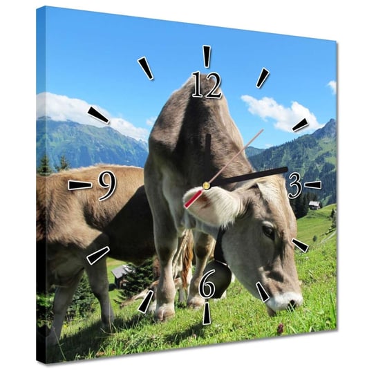 Zegar 30x30cm Alpejskie krowy ZeSmakiem