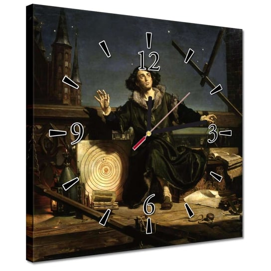 Zegar 30x30cm Astronom Kopernik Rozmowa ZeSmakiem