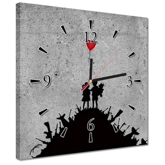 Zegar 30x30cm Banksy najnowsze motywy ZeSmakiem