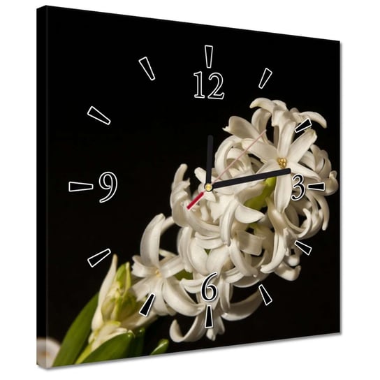 Zegar 30x30cm Biały kwiat ZeSmakiem