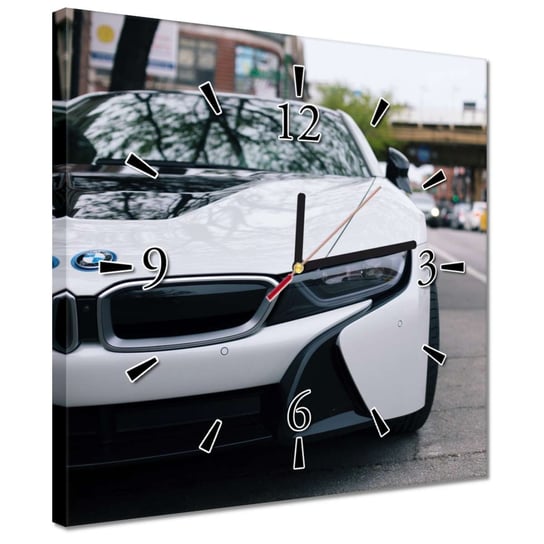 Zegar 30x30cm BMW I8 Samochód Auto ZeSmakiem