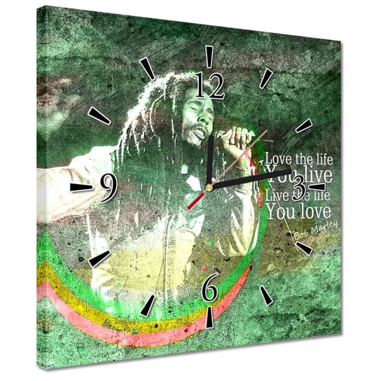 Zegar 30x30cm Bob Marley na koncercie ZeSmakiem