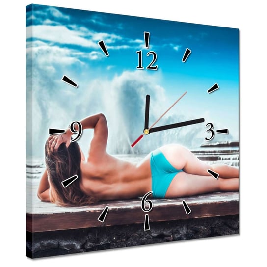 Zegar 30x30cm Cisza przed burzą Plaża Inna marka