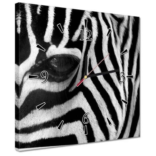 Zegar 30x30cm Czarno-białe pasy Zebra Inna marka
