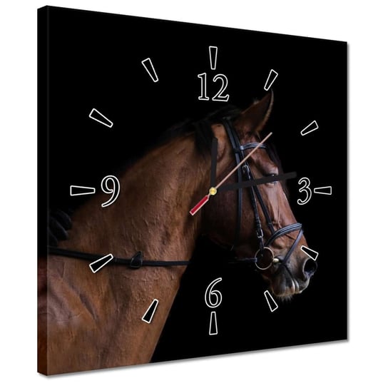 Zegar 30x30cm Głowa konia Koń Konie ZeSmakiem