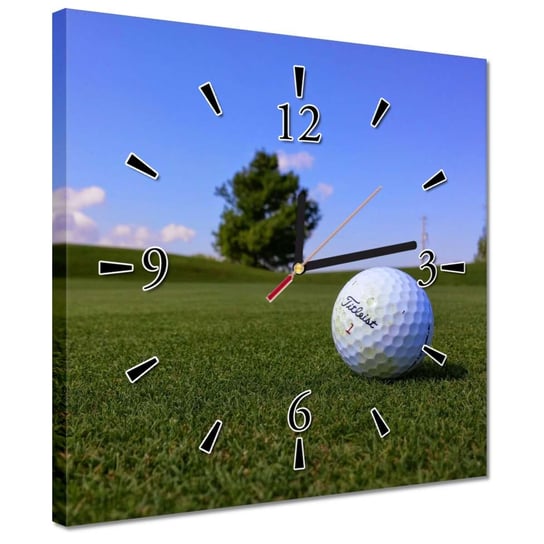 Zegar 30x30cm Gra w golfa Piłka na polu Inna marka