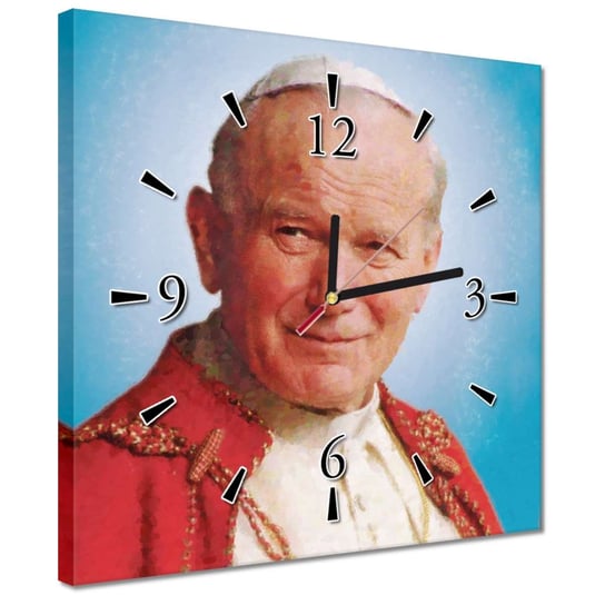 Zegar 30x30cm Jan Paweł Drugi II Papież ZeSmakiem