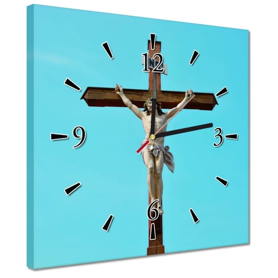 Zegar 30x30cm Jezus Chrystus na Krzyżu ZeSmakiem