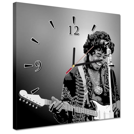 Zegar 30x30cm Jimi Hendrix Gitara Rock ZeSmakiem