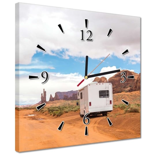 Zegar 30x30cm Kamper na zboczu pustyni Inna marka