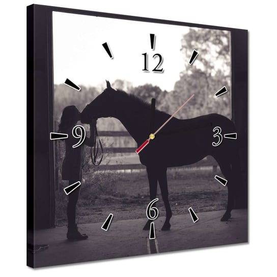 Zegar 30x30cm Koń Konie Jeździectwo ZeSmakiem