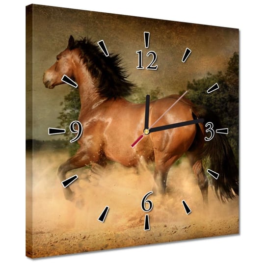 Zegar 30x30cm Koń Konie Jeździectwo Inna marka