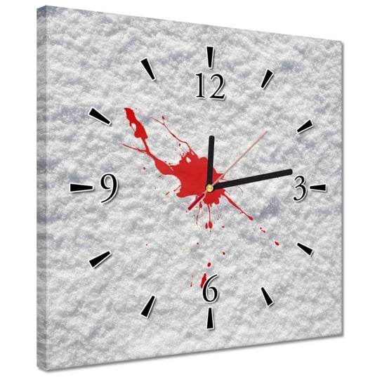 Zegar 30x30cm Krew na śniegu ZeSmakiem