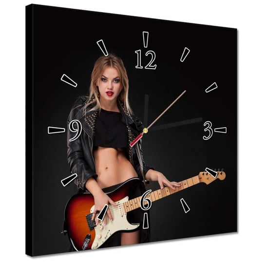 Zegar 30x30cm Laska Gitara Elektryczna - ZeSmakiem | Sklep EMPIK.COM