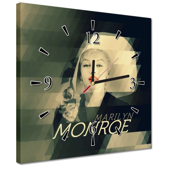 Zegar 30x30cm Marilyn Monroe Kapelusz ZeSmakiem