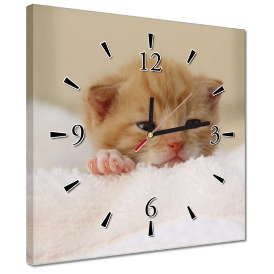 Zegar 30x30cm Miły kotek ZeSmakiem