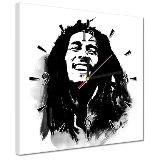 Zegar 30x30cm Muzyk Bob Marley ZeSmakiem