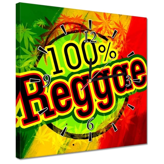 Zegar 30x30cm Muzyka Reggae ZeSmakiem