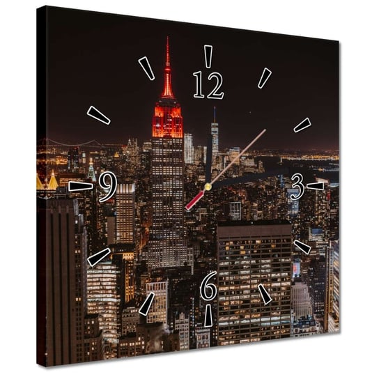 Zegar 30x30cm Nowy Jork Widok z góry ZeSmakiem