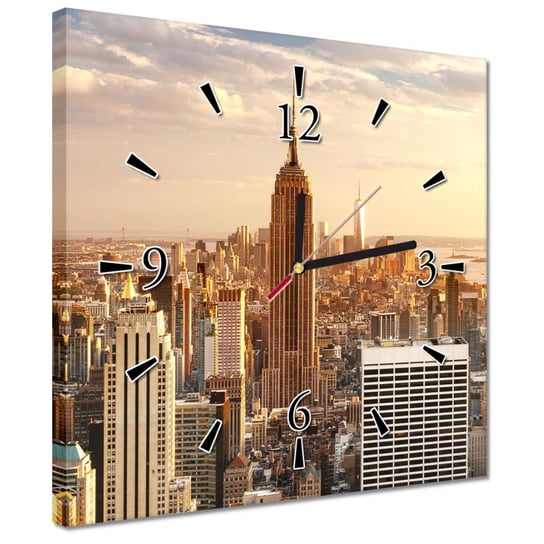 Zegar 30x30cm Nowy Jork Widok z góry ZeSmakiem