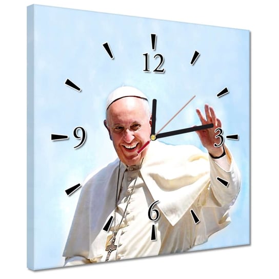 Zegar 30x30cm Papież Franciszek ZeSmakiem