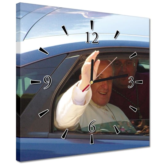 Zegar 30x30cm Papież Franciszek ZeSmakiem