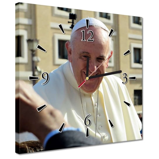 Zegar 30x30cm Papież Franciszek Portret Inna marka
