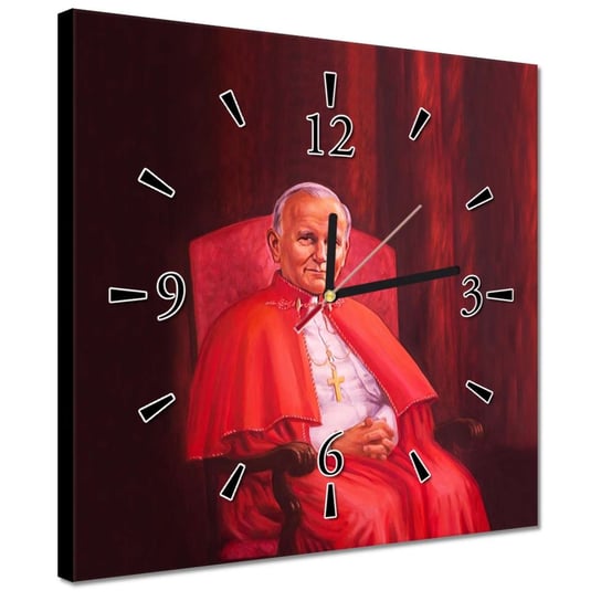 Zegar 30x30cm Papież Jan Paweł Drugi II ZeSmakiem
