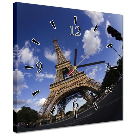 Zegar 30x30cm Paryska Wieża Eiffla ZeSmakiem