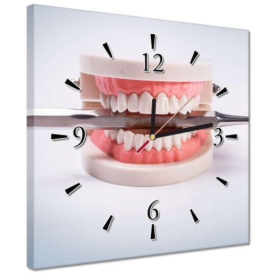 Zegar 30x30cm Proteza dentystyczna ZeSmakiem