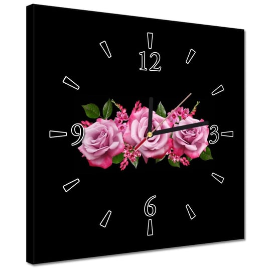 Zegar 30x30cm Różowe róże dla mamy ZeSmakiem