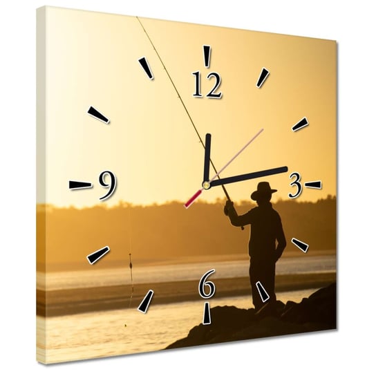 Zegar 30x30cm Rybak na skałach morskich Inna marka