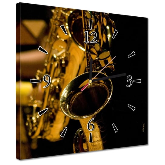 Zegar 30x30cm Saksofon ZeSmakiem