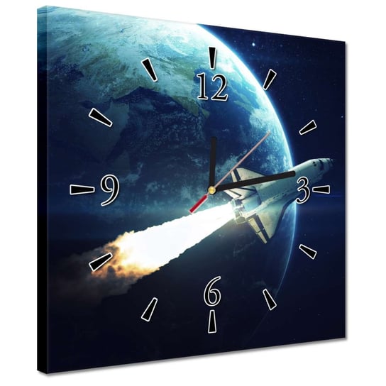Zegar 30x30cm Statek kosmiczny Ziemia Inna marka