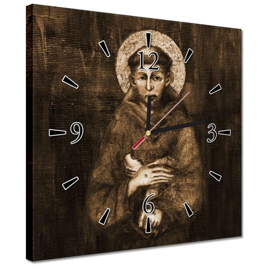 Zegar 30x30cm Święty Franciszek z Asyżu ZeSmakiem