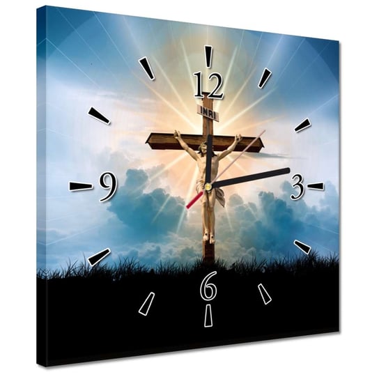 Zegar 30x30cm Ukrzyżowanie Chrystusa ZeSmakiem