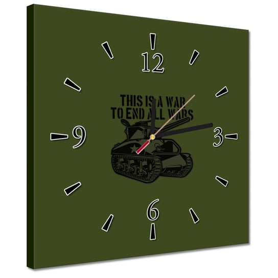 Zegar 30x30cm Wojna kończy inne wojny ZeSmakiem