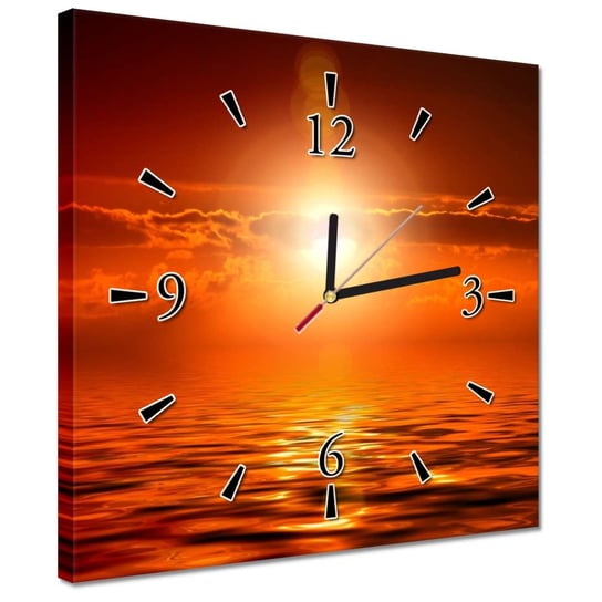 Zegar 30x30cm Wschód słońca nad oceanem ZeSmakiem