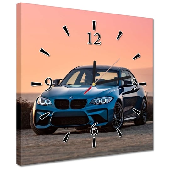 Zegar 30x30cm Zachód słońca BMW Auto ZeSmakiem