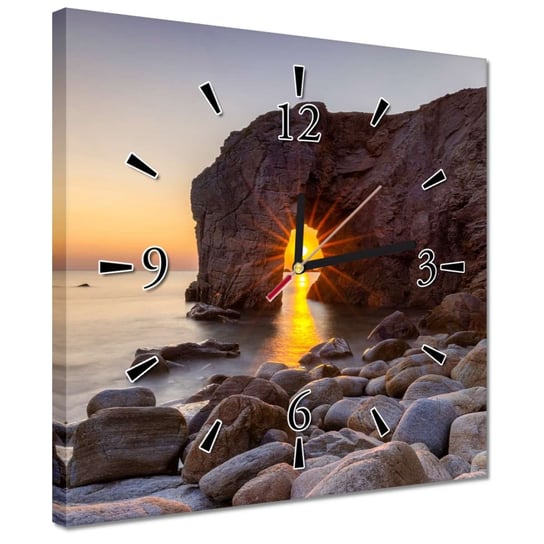 Zegar 30x30cm Zachód słońca Morze Skały Inna marka