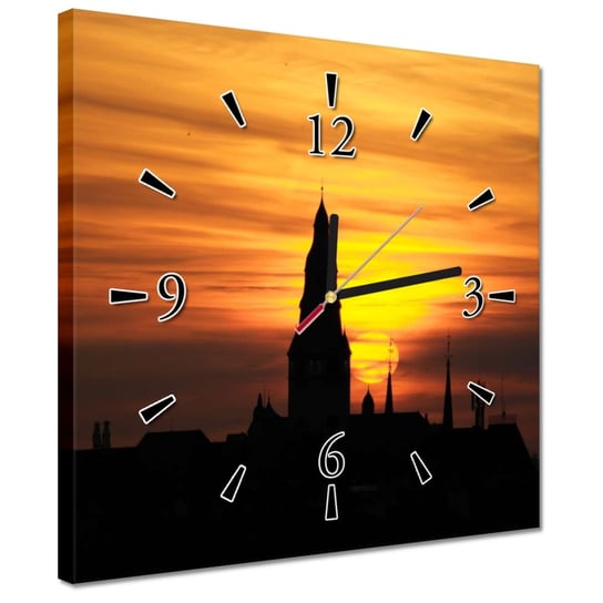 Zegar 30x30cm Zachodzące słońce ZeSmakiem