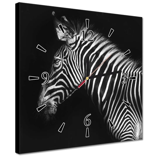 Zegar 30x30cm Zebra stepowa zwierzę ZeSmakiem