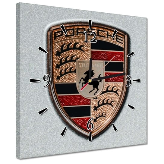 Zegar 30x30cm Znaczek Porsche Logo ZeSmakiem