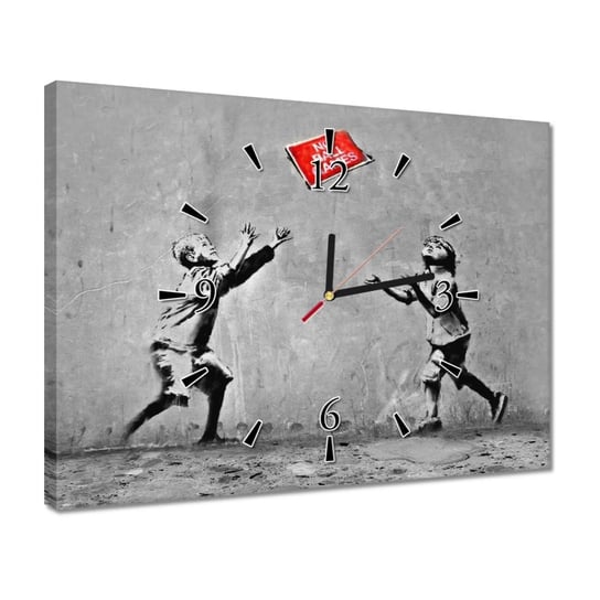 Zegar 40x30cm Banksy No Ball Games ZeSmakiem