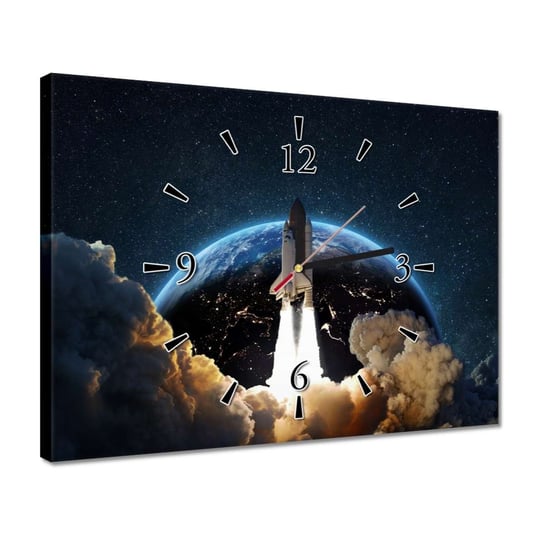 Zegar 40x30cm Start rakiety w kosmos ZeSmakiem