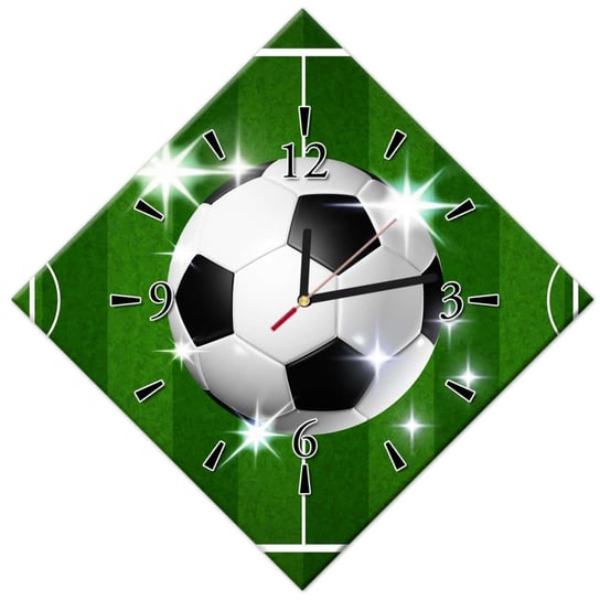 Zegar 42x42cm Boisko piłkarskie Piłka ZeSmakiem