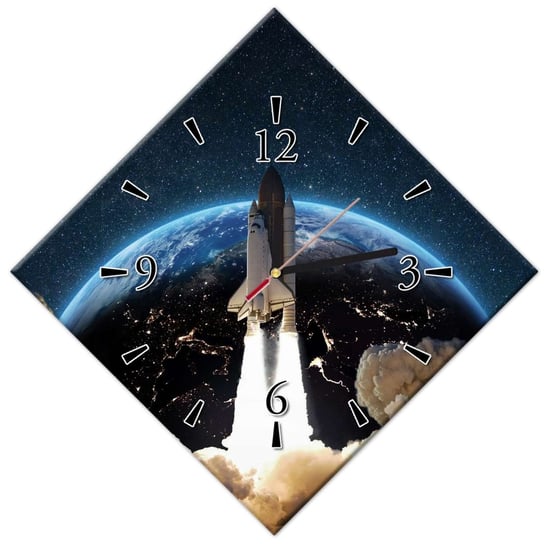 Zegar 42x42cm Start rakiety w kosmos ZeSmakiem